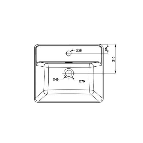 Chậu rửa mặt lavabo bán âm Hafele 588.79.081 3 Chậu rửa mặt lavabo bán âm Hafele 588.79.081