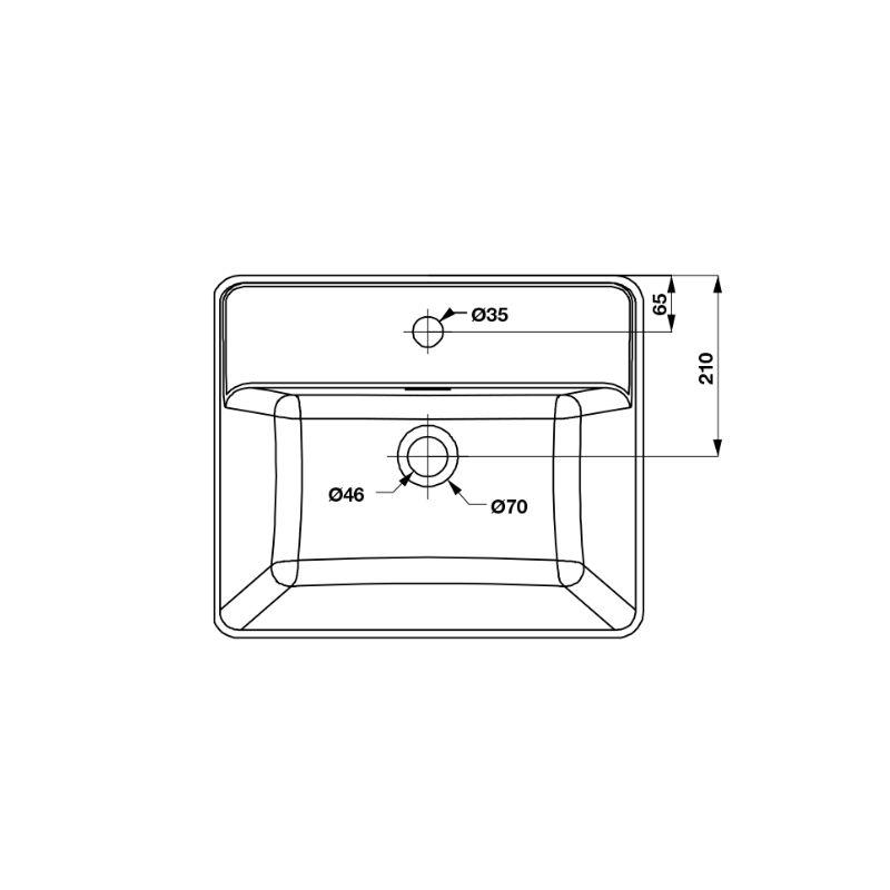 Chậu rửa mặt lavabo bán âm Hafele 588.79.081 Chậu rửa mặt lavabo bán âm Hafele 588.79.081
