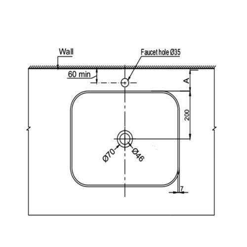 Chậu rửa mặt Lavabo Kobe Hafele 588.79.079