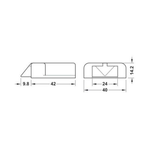Công tắc cửa đèn LED hệ Modular Hafele 833.89.143
