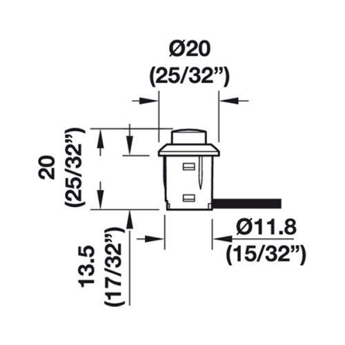 Công tắc nhấn đèn LED Hafele 833.89.108