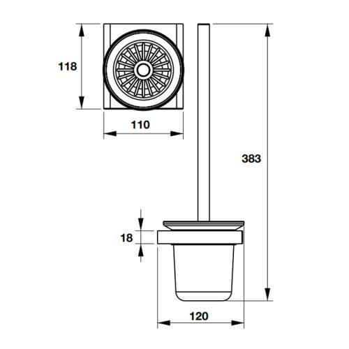 Giá treo cọ vệ sinh Hafele Chiba 580.87.570 3 Giá treo cọ vệ sinh Hafele Chiba 580.87.570