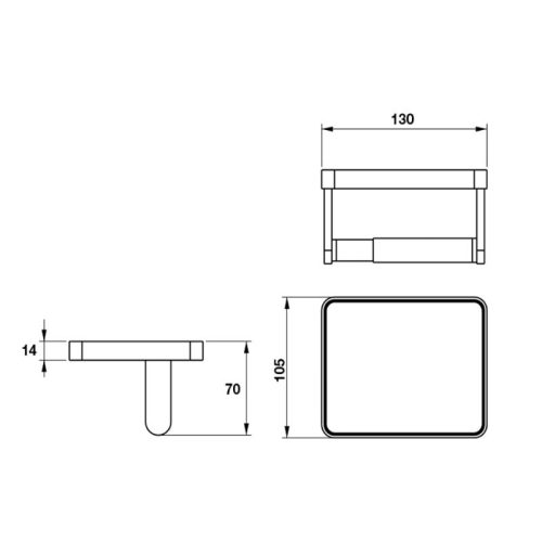 Giá treo giấy vệ sinh mặt kính trắng Hafele 495.80.231 5 Giá treo giấy vệ sinh mặt kính trắng Hafele 495.80.231