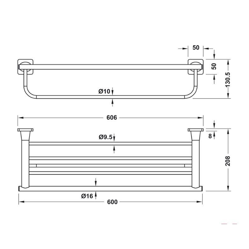 Kệ để khăn tắm Hafele 580.41.413 Kệ để khăn tắm Hafele 580.41.413
