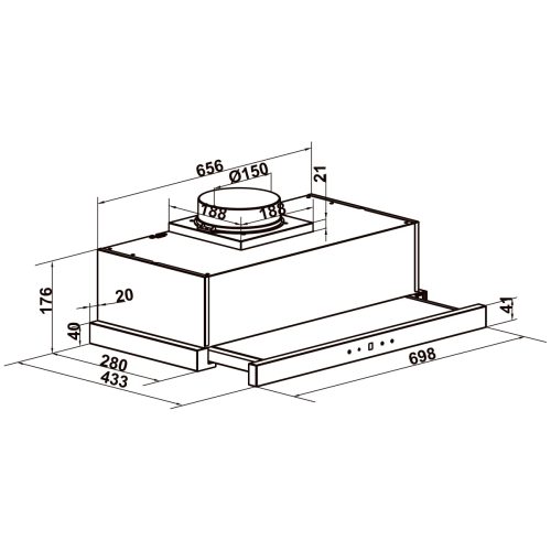 Máy hút mùi âm tủ Hafele HC-H7031TB 4 Máy hút mùi âm tủ Hafele HC-H7031TB