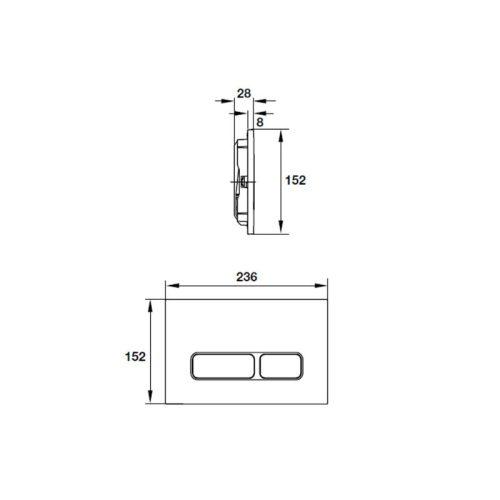 Nút nhấn xả thải Mechanical Hafele 588.73.564 3 Nút nhấn xả thải Mechanical Hafele 588.73.564