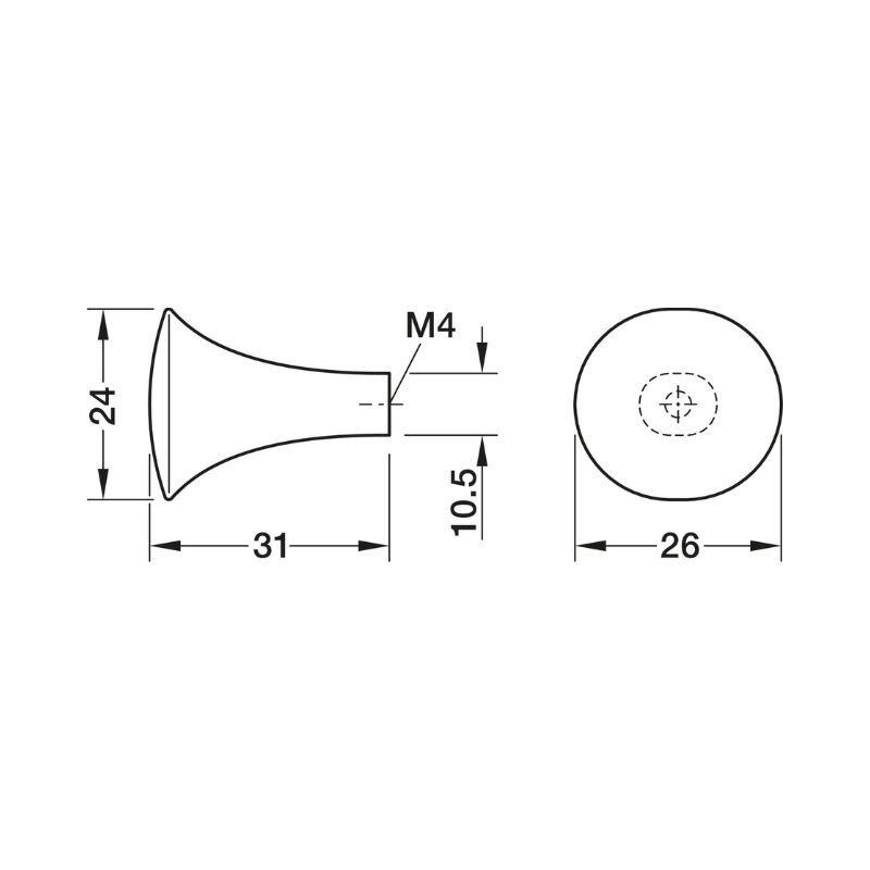 Tay nắm tủ Hafele H2145 106.70.130 Tay nắm tủ Hafele H2145 106.70.130