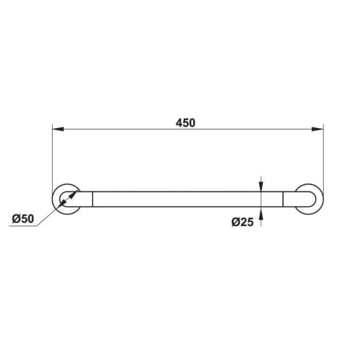 Tay vịn phòng tắm 450mm Hafele 499.95.206 3 Tay vịn phòng tắm 450mm Hafele 499.95.206
