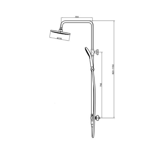 Thanh sen điều nhiệt Hafele 495.60.106