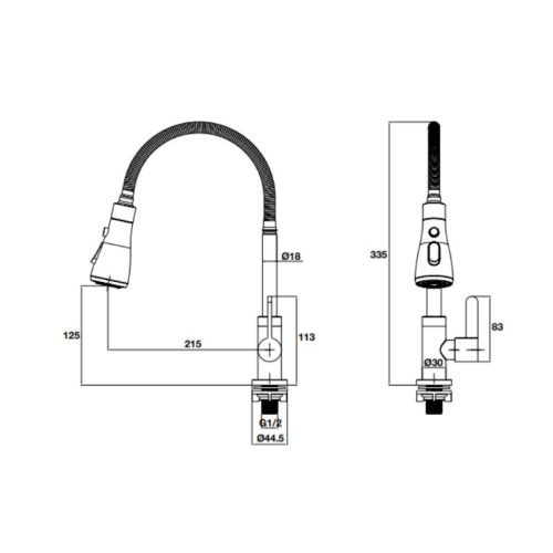 Vòi bếp Hafele nước lạnh DIY Chrome 495.50.280 3 Vòi bếp Hafele nước lạnh DIY Chrome 495.50.280