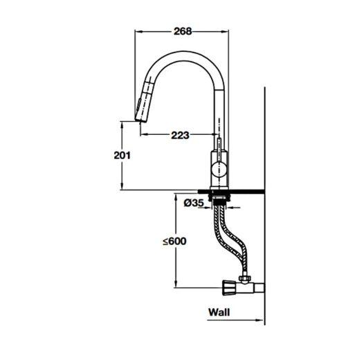 Vòi rửa chén inox cảm ứng Hafele 570.58.631 4 Vòi rửa chén inox cảm ứng Hafele 570.58.631