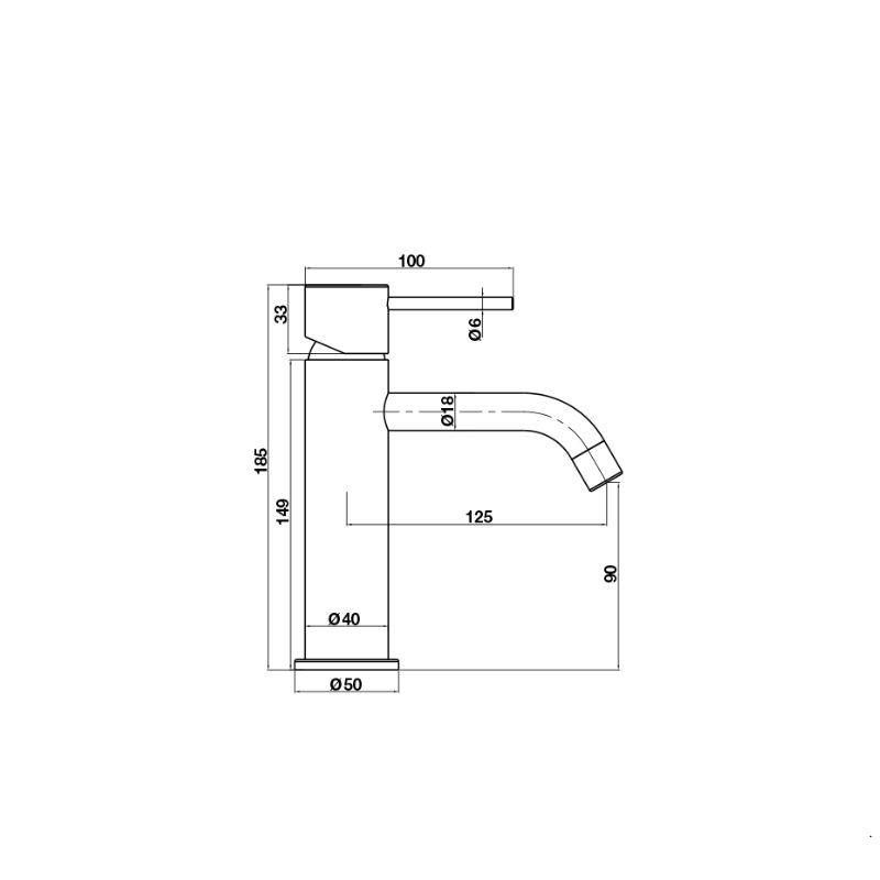 Vòi trộn lavabo Retro 90 Hafele 589.15.270 Vòi trộn lavabo Retro 90 Hafele 589.15.270