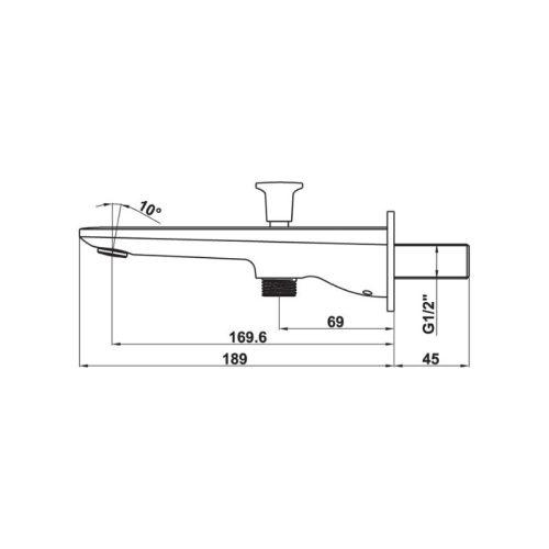 Vòi xả bồn 2 đường nước Kobe Hafele 589.15.061 3 Vòi xả bồn 2 đường nước Kobe Hafele 589.15.061