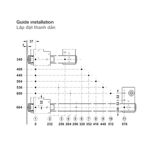 Phụ kiện cửa trượt Slido F-Park71 16B Hafele 408.25.009 5 Lắp đặt phụ kiện cửa trượt Slido F-Park71 16B Hafele 408.25.009