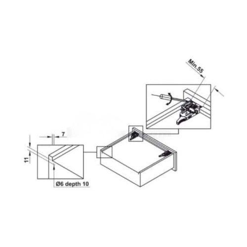 Ray âm EPC EVO Hafele 433.32.513 3 Lắp ray âm EPC EVO Hafele 433.32.513