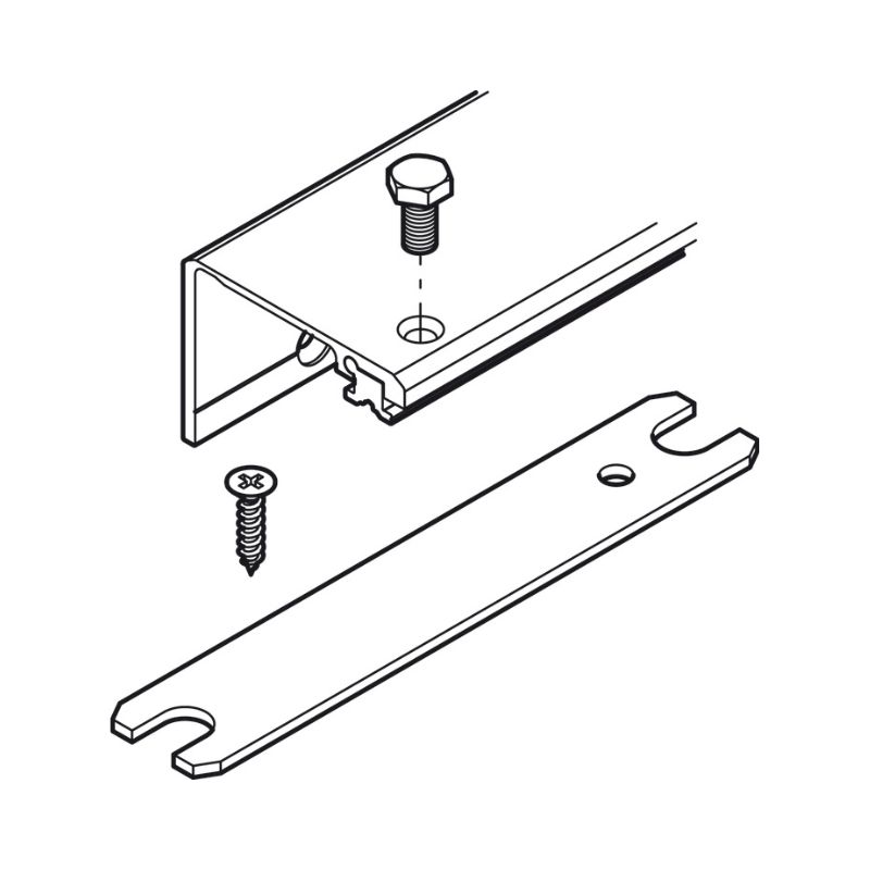 Mô tả thanh kết nối cho 1 bên cánh 900mm Hafele 408.30.092 Mô tả thanh kết nối cho 1 bên cánh 900mm Hafele 408.30.092