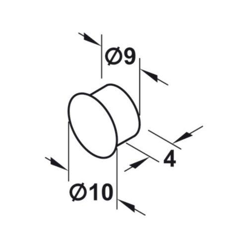 Nắp che lỗ vít Aluflex 80 Hafele 403.50.978