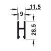 Thanh cố định bánh xe trượt Hafele 415.12.605