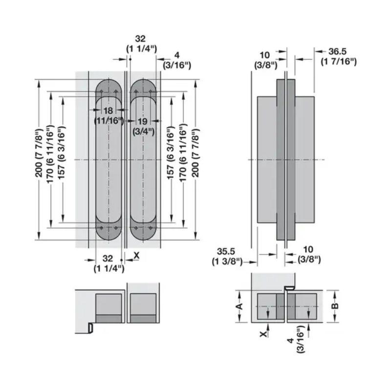 Thông số bản lề âm Tectus Hafele 924.19.274 Thông số bản lề âm Tectus Hafele 924.19.274