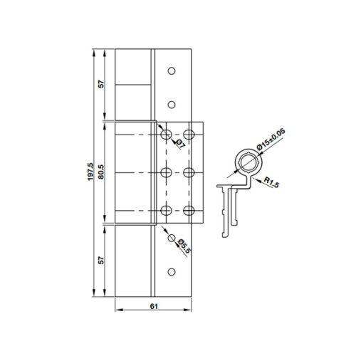 Bản lề cánh khung Hafele 926.98.730 3 Thông số bản lề cánh khung Hafele 926.98.730