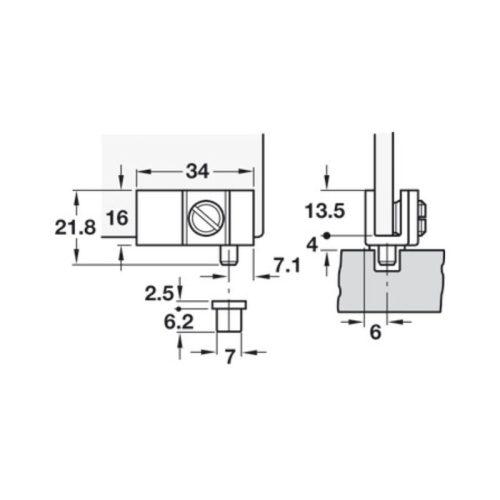 Bản lề cửa Hafele 361.69.320 5 Thông số bản lề cửa Hafele 361.69.320