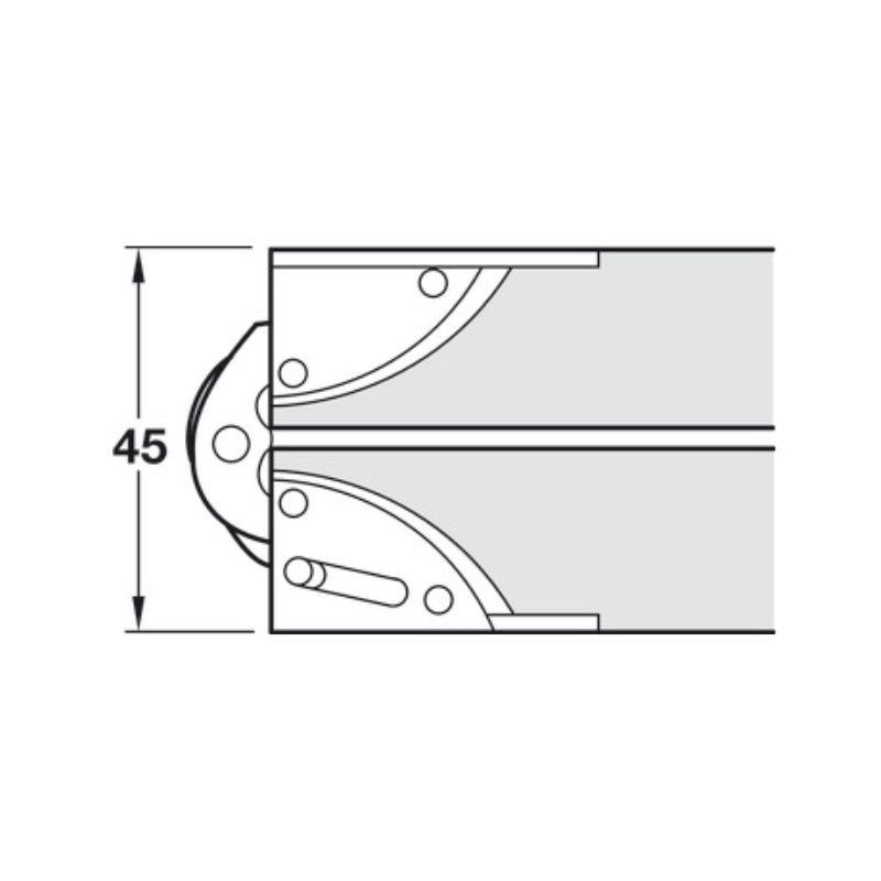 Thông số bản lề gập cho bàn Hafele 341.30.546 Thông số bản lề gập cho bàn Hafele 341.30.546