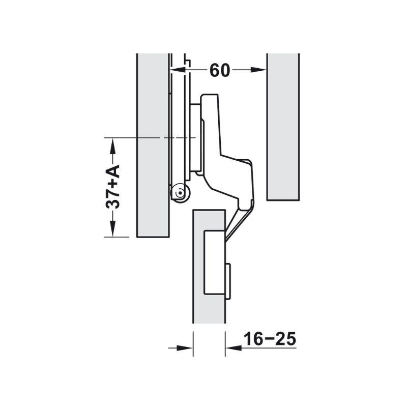 Thông số bản lề lọt lòng giảm chấn Hafele 408.00.400 Thông số bản lề lọt lòng giảm chấn Hafele 408.00.400