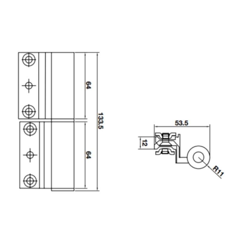 Thông số bản lề rãnh C Hafele 926.98.752 Thông số bản lề rãnh C Hafele 926.98.752