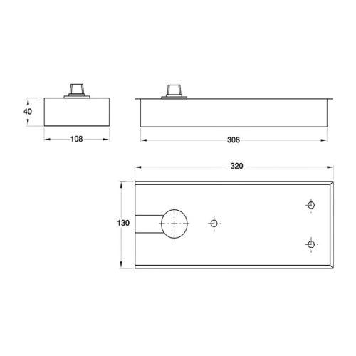 Bản lề sàn EN4 tải trọng 120Kg Hafele 932.77.020 3 Thông số bản lề sàn EN4 tải trọng 120Kg Hafele 932.77.020