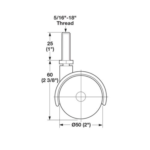 Thông số Bánh xe đôi Hafele 660.05.353