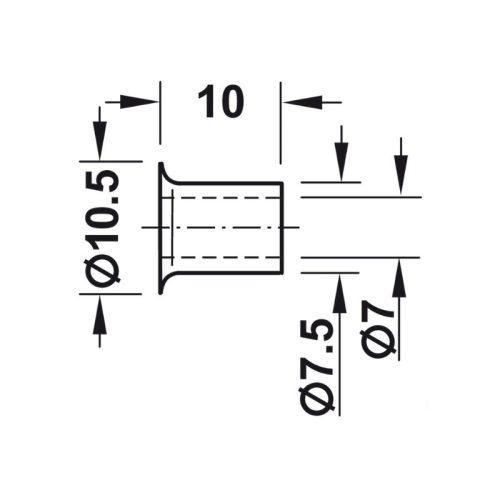 Thông số Bas chốt đỡ kệ Hafele 282.50.508