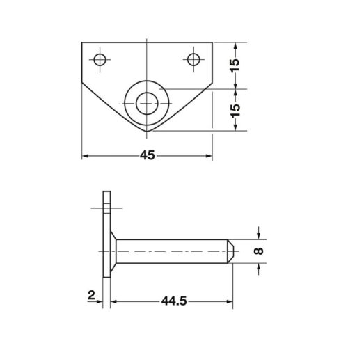 Bas đỡ bàn Hafele 642.48.514 3 Thông số Bas đỡ bàn Hafele 642.48.514