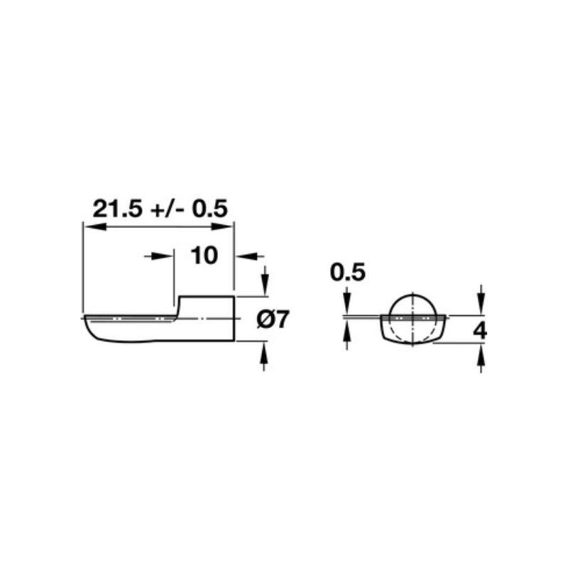 Thông số Bas đỡ kệ Hafele 282.01.701 Thông số Bas đỡ kệ Hafele 282.01.701