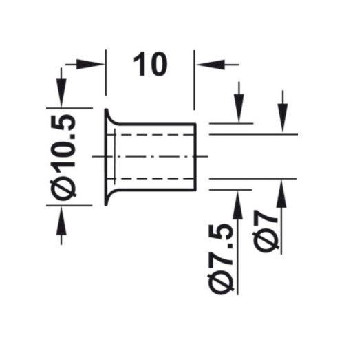 Bas đỡ kệ Hafele 282.50.704 3 Thông số Bas đỡ kệ Hafele 282.50.704