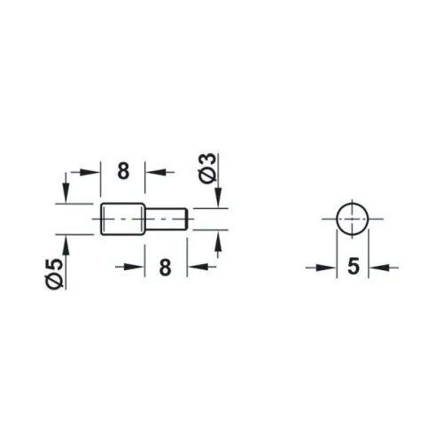 Bas đỡ kệ tải trọng 60kg Hafele 282.06.706 3 Thông số Bas đỡ kệ tải trọng 60kg Hafele 282.06.706