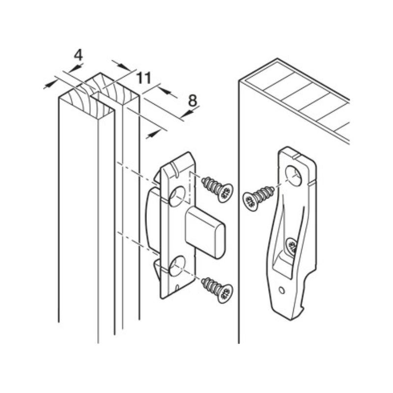 Thông số Bas treo Keku EH có mép Hafele 262.49.357 Thông số Bas treo Keku EH có mép Hafele 262.49.357