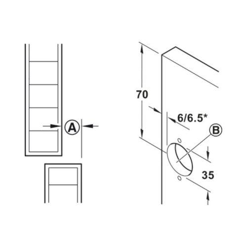 Bộ cửa trượt xoay bằng gỗ Hafele 408.07.609 6 Thông số bộ cửa trượt xoay bằng gỗ Hafele 408.07.609