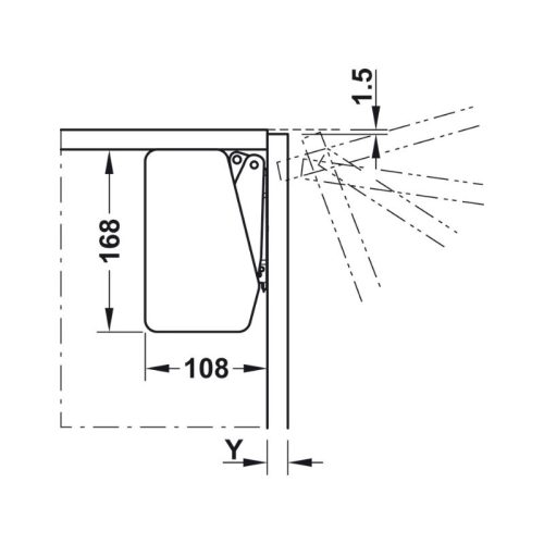 Bộ hộp lực Free Flap 1.7 Model B Hafele 372.91.407 4 Thông số bộ hộp lực Free Flap 1.7 Model B Hafele 372.91.407