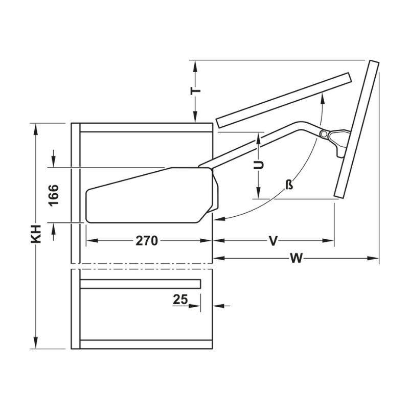 Thông số bộ hợp lực Free Fold Hafele 372.38.665 Thông số bộ hợp lực Free Fold Hafele 372.38.665