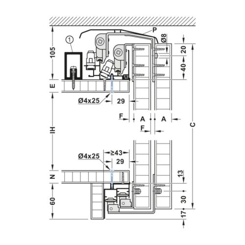 Bộ phụ kiện cửa trượt Slido F-Line44 80A Hafele 407.41.022 3 Thông số bộ phụ kiện cửa trượt Slido F-Line44 80A Hafele 407.41.022