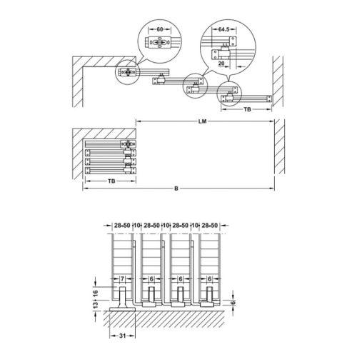 Thông số bộ phụ kiện xếp chồng Hafele 940.44.001