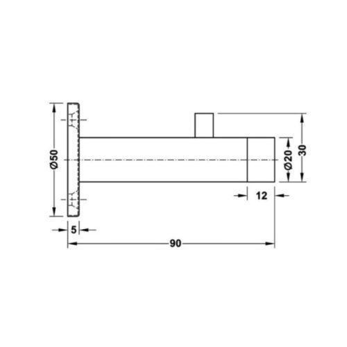 Chặn cửa gắn tường màu đen Hafele 937.13.553 3 Thông số chặn cửa gắn tường màu đen Hafele 937.13.553