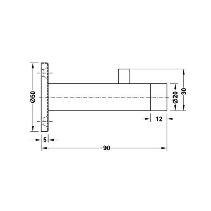 Thông số chặn cửa gắn tường màu đen Hafele 937.13.553 Thông số chặn cửa gắn tường màu đen Hafele 937.13.553
