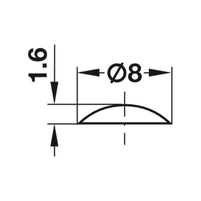 Thông số chặn cửa giảm ồn tự dính Hafele 356.21.420 Thông số chặn cửa giảm ồn tự dính Hafele 356.21.420