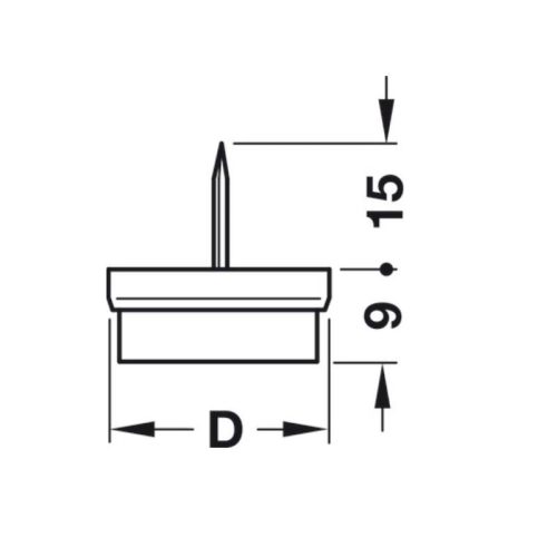 Chân đế nỉ Hafele 650.21.124 3 Thông số Chân đế nỉ Hafele 650.21.124