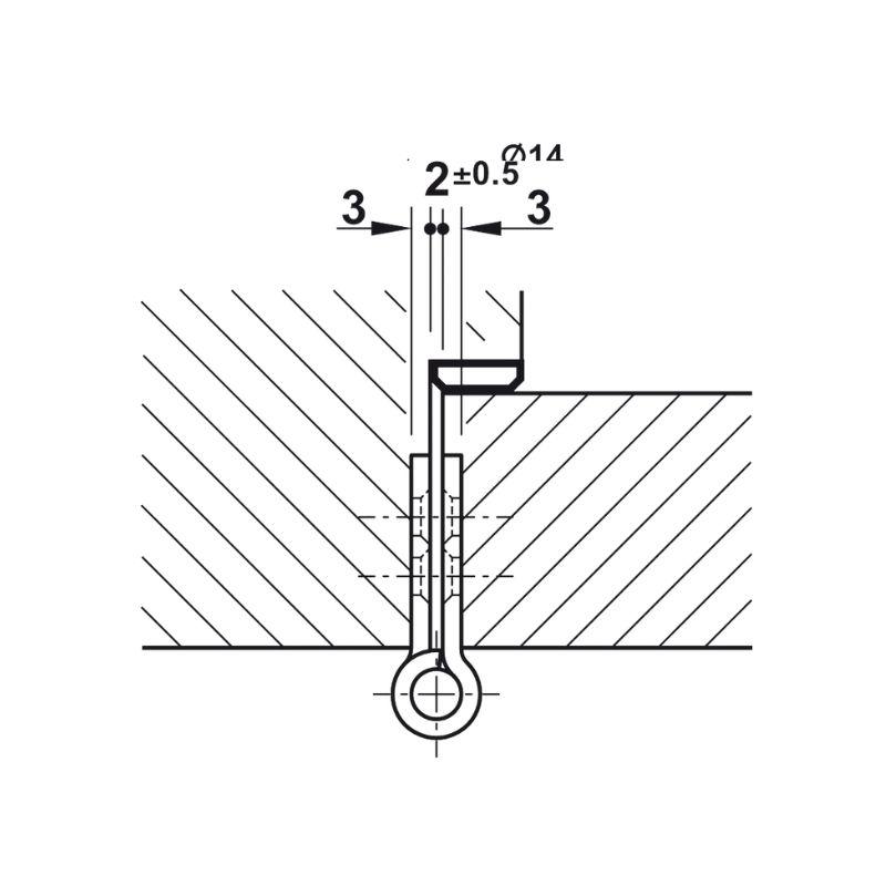 Thông số chi tiết bản lề lá 2 vòng bi Hafele 926.98.060 Thông số chi tiết bản lề lá 2 vòng bi Hafele 926.98.060