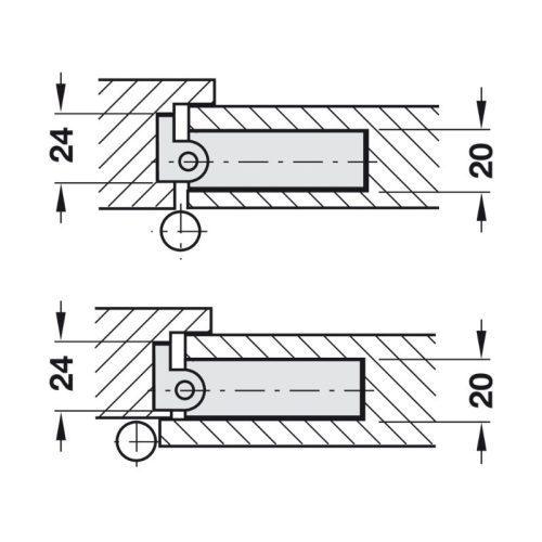 Đóng cửa tự động gắn cạnh Hafele 931.24.000 4 Thông số chi tiết đóng cửa tự động gắn cạnh Hafele 931.24.000
