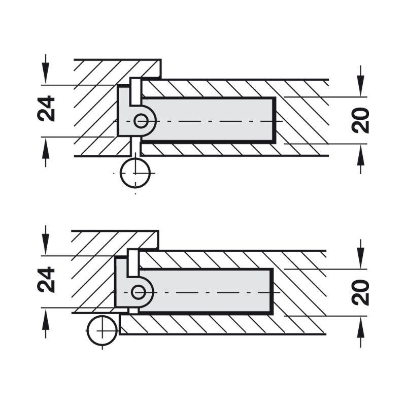 Thông số chi tiết thiết bị đóng cửa tự động Hafele 931.24.010 Thông số chi tiết thiết bị đóng cửa tự động Hafele 931.24.010
