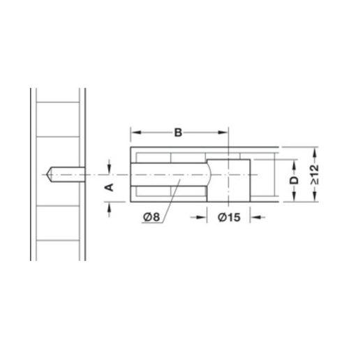 Thông số chốt liên kết Minifix Hafele 262.26.036