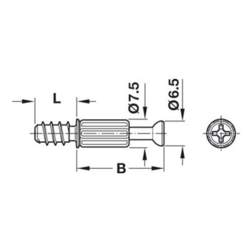 Thông số chốt liên kết Minifix S200 B24/5/11 Hafele 262.27.679